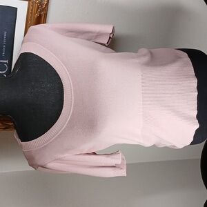 Loft Lilac Short Sleeve Sweater Size L